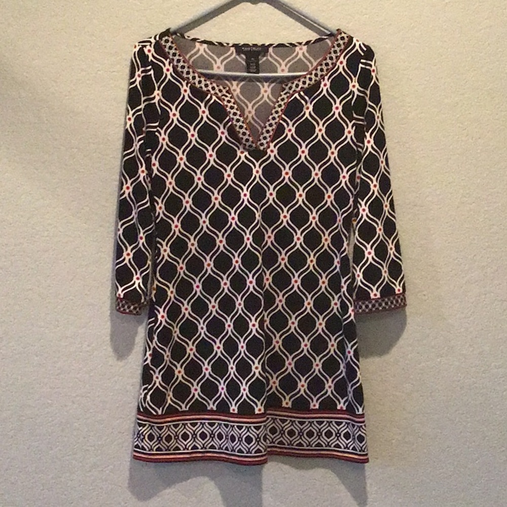 White House Black Market Patterned Caftan